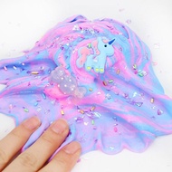 CLEOES Unicorn Puff Slime Clay, Rainbow Slime Cute Unicorn, Cotton Mud Plastic Clay Light Clay Modeling Polymer Kid Toy