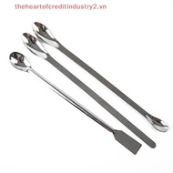 # thehear # 12Pcs Stainless Steel Lab Spoon Spatula Laboratory Sampling Spoon Mixing Spatula .