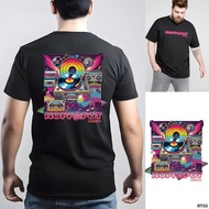 80s Screen-Printed T-Shirt Retro Style Record Player Pattern RT06