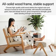 LZD Solid wood Chair dining Wooden Arm Chair single sofa chair living room home Wing Chair leisure chair kerusi rehat/休閑椅