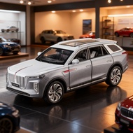 1:24 Hongqi E-HS9 SUV Alloy Miniature Car Diecast Metal Scale Car Model Sound＆Light Collection Child