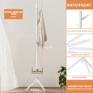 Stand Hanger Kayu Stand Hanger Gantungan Baju Gantungan Topi Multifungsi Gantungan Tas Dan Topi Rak