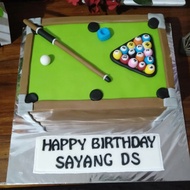 cake ultah meja bilyard / birthday cake bilyard