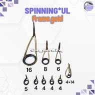 Ring guide set spinning UL frame gold/ring guide 1 set custom gold rod