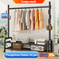 LG Rak Baju Gantung Besi Rak Gantung Baju 2 Susun Serbaguna Stand Hanger Hanger Display Butik