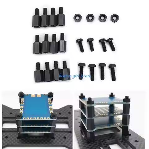 C7AB Comprehensive Nylon Screw Set for FPV Quadcopter ESC Flight Controller Mounting Screws M2X5/ M3