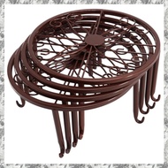[I O J E] 4 Pieces of Plant Stand Indoor and Outdoor Metal Rust-Proof Plant Stand, Classic Flower Pot Stand