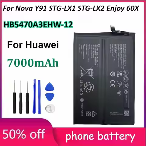 HB5470A3EHW-12 7000mAh 3.91V Battery For Huawei Nova Y91 STG-LX1 STG-LX2 Enjoy 60X Mobile Phone batt