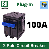 Koten Molded Case Circuit Breaker Plug-In HPH-P 2 Pole 15A 20A 30A 40A 50A 60A 70A 100A