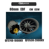 QX-MOTOR 80mm 12 Blades Ducted Fan EDF CW CCW 3748 3538 12S 6S ESCBrushless Motor  for Remote Contro