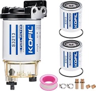 S3213 Fuel Filter/Water Separator Assembly with 2 Elements, for Outboard Motor Marine Engine, Replac