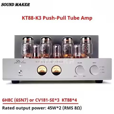 Sound Maker-K3 KT88 Push-Pull Tube Amplifier HIFI EXQUIS AIQIN 45Wx2 Class A Handmade Scaffolding Am