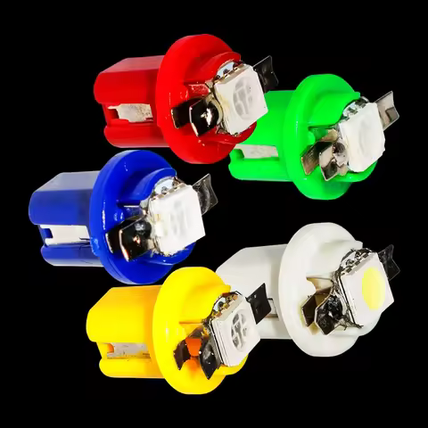 10pcs T5 B8.5D 8.5D B8.5 1 LED 5050 SMD car Dashboard warming indicator Wedge Light Bulb Auto Lamp I