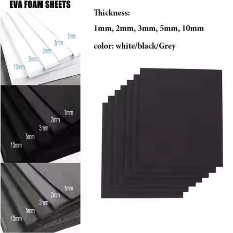 1/2/3/5/10mm EVA Foam Sheet Building Model Props Production Material Foam Material 10mmx35cmx100cm 5