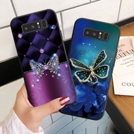Case For Samsung Note 8 9 10 Lite Plus Silicoen Phone Case Soft Cover Poetic Butterfly
