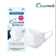 韓國 Clean Well KF94 4層立體口罩 (獨立包裝) $80/10個