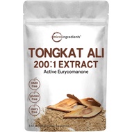 Micro Ingredients Tongkat Ali Extract 200:1 Concentrate Longjack 100 Grams Powder Grown in Indonesia, 100% Pure Eurycoma Longifolia Root Extract Bitter Taste No Additive Non-GMO