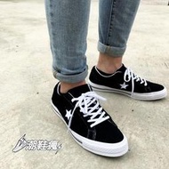 {潮鞋瘋}CONVERSE ONE STAR OX 1970黑白 星星三星標 麂皮 男女段 158369C