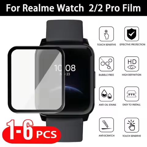 Protective Film For Realme Watch 2/2Pro Soft 3D Curved Edge Clear Full Cover Screen Protector For Re