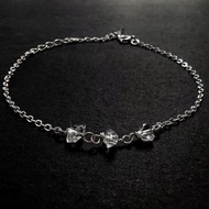 小清新赫基默鑽石手鍊/腳鍊 美國 閃靈鑽 Herkimer SV925/14KGF