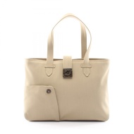【二手】 Salvatore Ferragamo Ferragamo Gancini 手提包，卡其色帆布，女士，二手