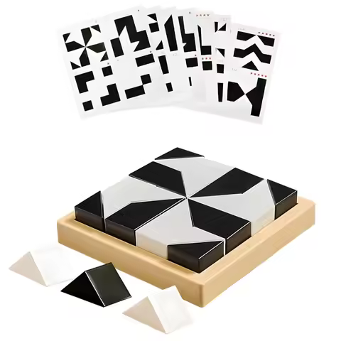 Hidden Blocks Puzzle Plastic Material Educational IQ Challenge Brain Teaser Logic Thinking Game For 