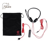 USB Headset with Noise Cancelling Microphone for  Laptop Computer, On-Ear Wired  Call Center Headset