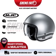 HJC V30 SENTI MC10SF Open Face Helmet Motor Visor Topi Keledar Keselamatan Full Face Original Superb
