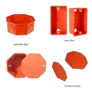 pvc orange Junction box, Utility box, Junction box cover for electrical.