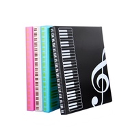 80 Pages A4 Paper Music Sheet Coil Folder Practice Piano Score Document Storage Organizer Book