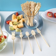 Cross-Border Cartoon Fruit Fork Bamboo Fruit Fork Dessert Bamboo Fork Fruit Fork Bar KTV Disposable 