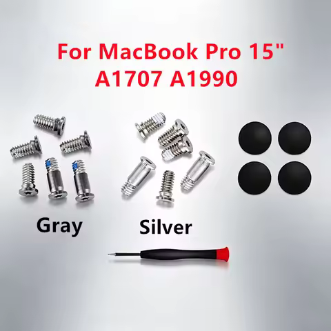 New Space Gray silver/Gray Laptop Bottom Case Screw Rubber For Macbook Pro 15" A1990 A1707 2016 2017
