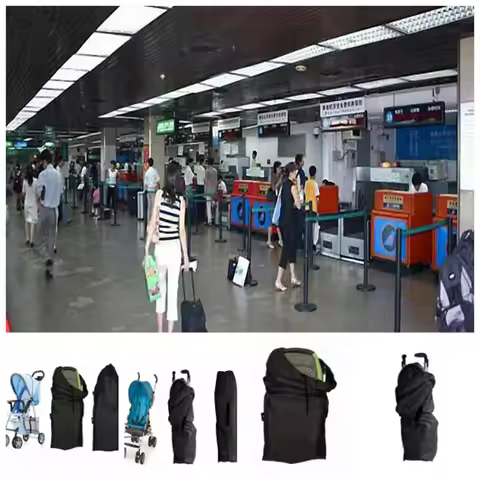 Large Foldable Stroller Storage Bag Compact and Lightweight Travel Bag Suitable for Airport Train St