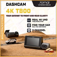 📸 70mai Dashcam T800 | 3 Channel | Dual 4K HDR | 4G GPS & AI Parking Surveillance