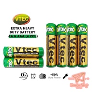 Battery VTEC Extra Heavy Duty 1.5V AA&AAA(1 Box-40pcs)(1Kotak-40Biji) Bateri VTEC