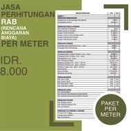 JASA HITUNG ANGGARAN BIAYA 8000/M2