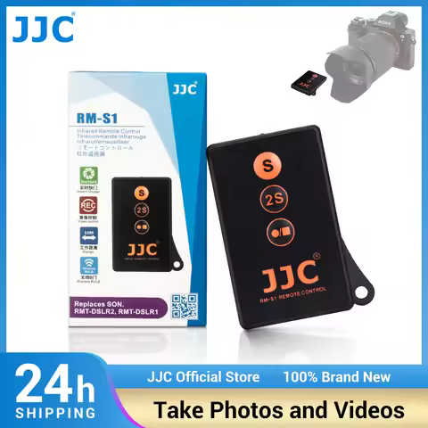 JJC Wireless Remote Control with CR2025 Battery for Sony A7III A7 III A7S III II A7RIV A6000 Alpha 6