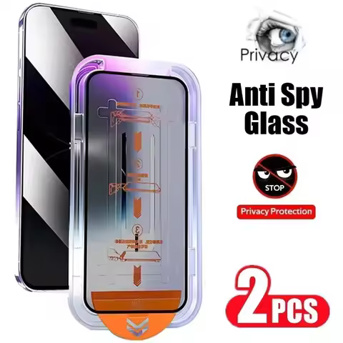 1-2Pcs Coating Install Glass Box Privacy Screen Protector For Xiaomi Poco X6 Pro X5 X3 NFC F6 F5 M6 