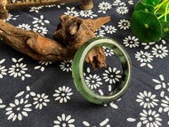 【一物一圖】天然遼寧岫玉手鐲 手鐲圈口54.7mm 正圈