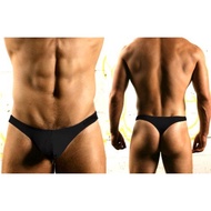 Men Underwear Low-Waist Sexy Thong Extremely Convex Pouch Lycra Cotton Men's