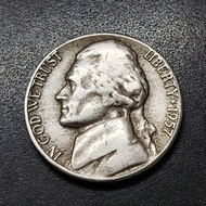 US Jefferson 5 Cent Nickel 1957