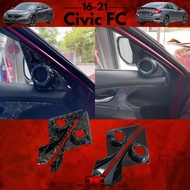 Honda Civic FC 2016-2021 Forged Carbon Trim Tweeter Speaker Protector Cover For Honda Civic Fc