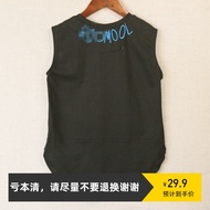 Size 110, * Withdraw from Cupboard, Boy Summer Clothing Black Outwear Vest, Kids Pure Cotton Sleeveless T-shirt Top