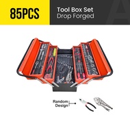 PRODIY 85PCS / 86PCS Metal Tool Box Set Tool Box Heavy Duty Spanar Set Impact Socket Cordless Drill 