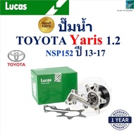 LUCAS Water Pump Toyota Yaris 1.2 NSP152 Year 13-17 Engine 3NR-FE LWPT5090