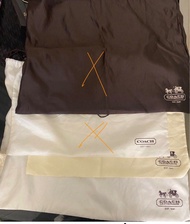 Coach dust bag 麈袋X 2每個$40