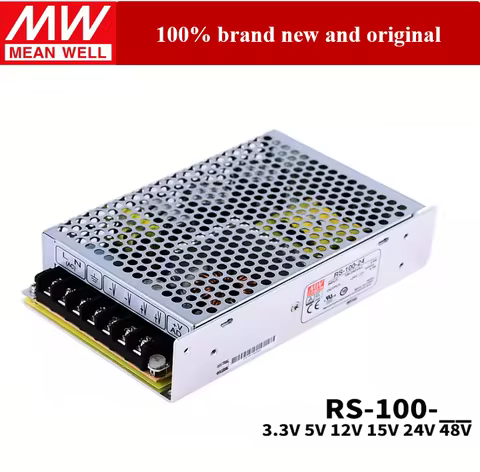MEAN WELL power supply RS-100 RS-100-3.3 3.3V 20A RS-100-5 5V 16A RS-100-12 12V RS-100-15 | 15V RS-1