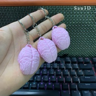Unique Keychain - Use It Brain Model Keychain - San3D - 3D printed