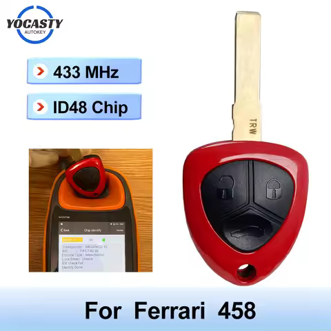 YOCASTY 433MHz ID48 Chip Remote Smart Car Key For 2009-2014 Ferrari 458 Italia California 599 GTB Fi