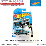 HOT WHEELS 64 NOVA WAGON GASSER LIGHT BLUE 19